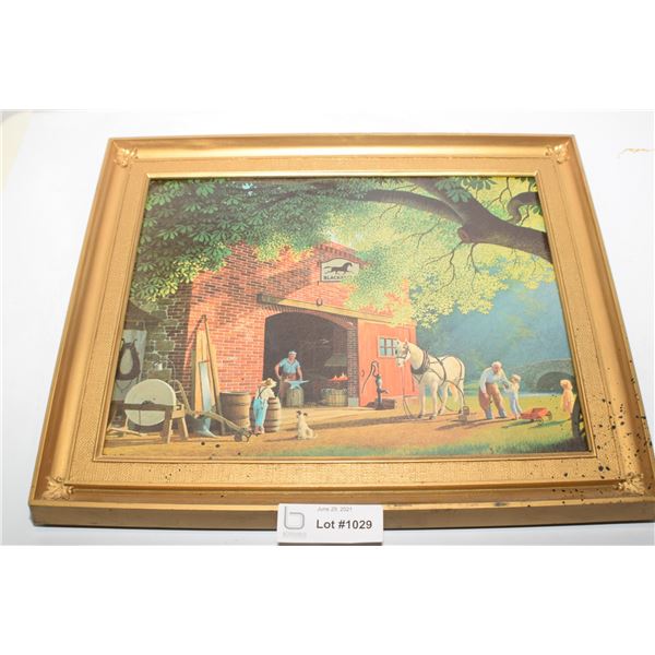 ANTIQUE BLACKSMITH SHOP PICTURE