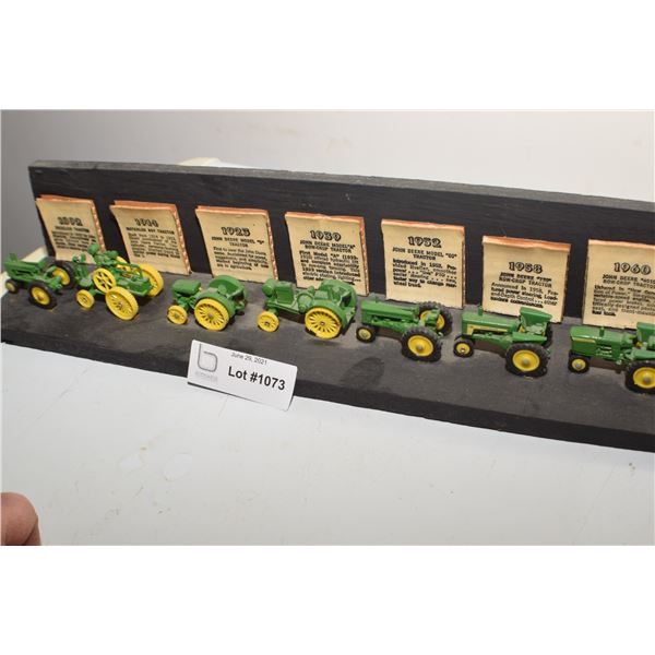 1:64TH JOHN DEERE TOY TRACTOR DISPLAY