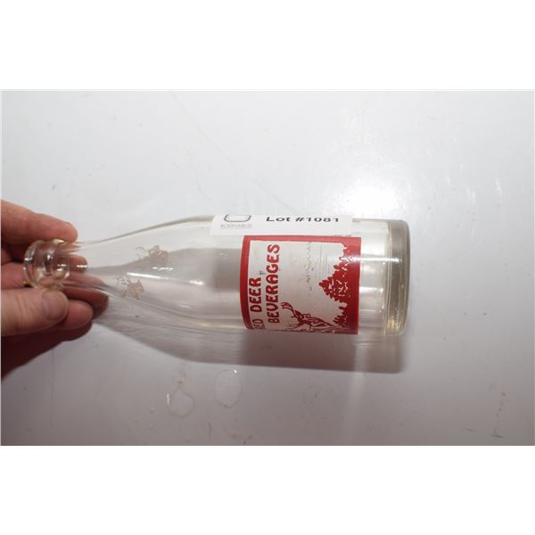 ANTIQUE RED DEER ALBERTA SODA BOTTLE