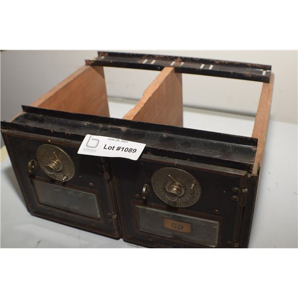 ANTIQUE COMBINATION POST OFFICE BOXES