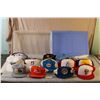 Image 1 : Plastic Rubbermaid Container with various vintage hats