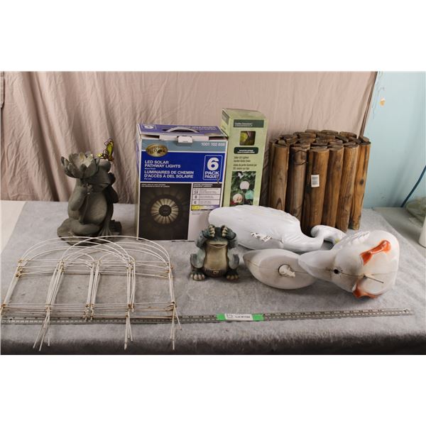 Solar Lights + misc lawn ornaments