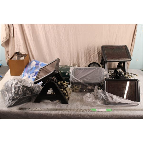Outdoor Solar Panels with String Lights + misc