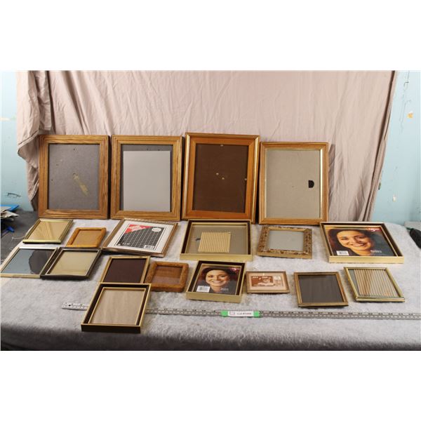 Lot of picture frames some new some used - misc sizes
