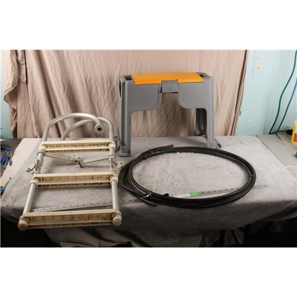 Copper Wire, small pool ladder, Small Storage Bench