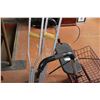 Image 3 : Vintage walker with basket - one working brake + pair of crutches