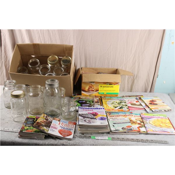 Home Makers / Digest books + Misc canning jars