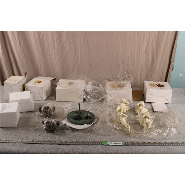 Frog Tealight holders, sundial + Pot perchers