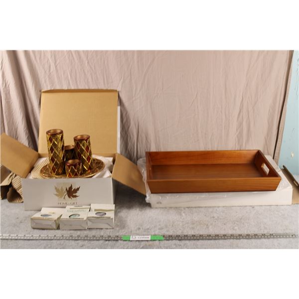 Tealight Holder, Fragrance Salts, Serving Tray