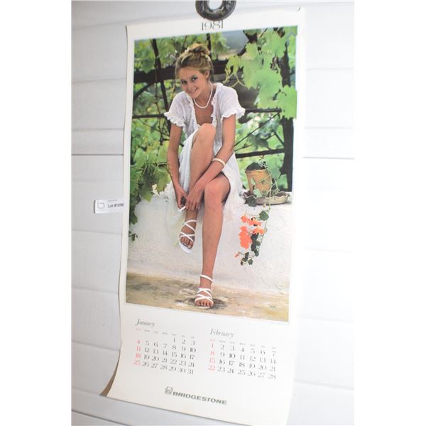 USED  VINTAGE LARGE PIN-UP CALENDAR