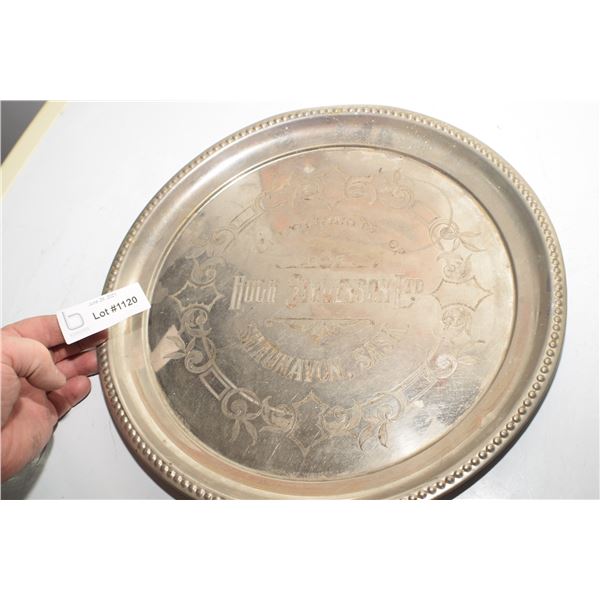 ANTIQUE SHAUNAVON SASK PLATE TRAY