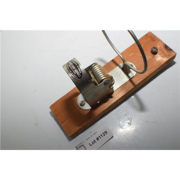 ANTIQUE AUTO-FYR-STOP FIRE EXTINGUISHER BOMB STYLE WITH HOLDER