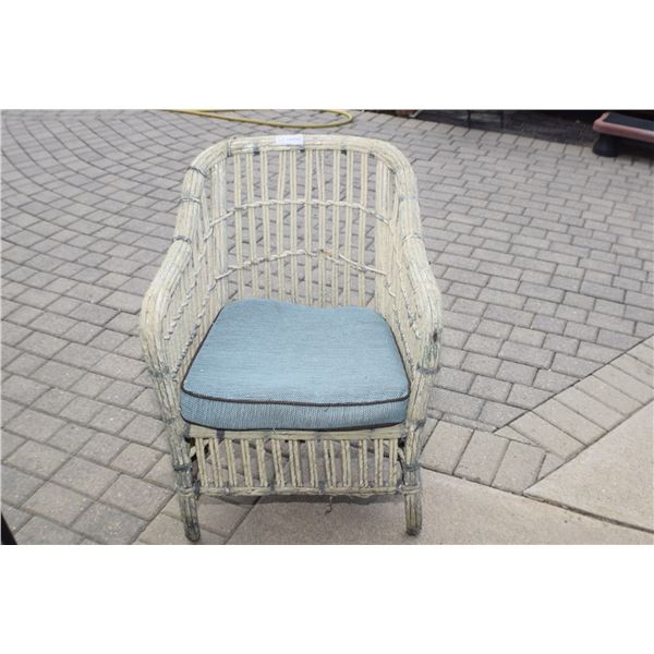 ANTIQUE WICKER CHAIR
