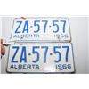 1966 ALBERTA LICENSE PLATE SET