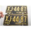 1969 ALBERTA LICENSE PLATE SET