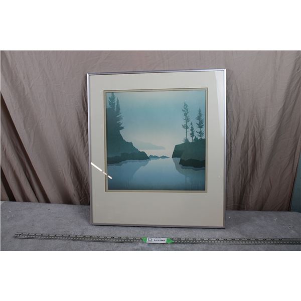 Silkscreen framed Picture approx 19x21 - Peter + Traudl Markgraf (german)