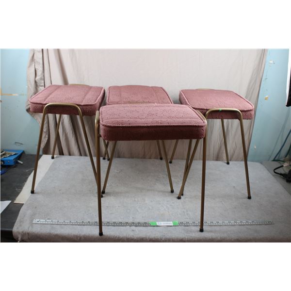 Set of 4 stacking stools in good condition