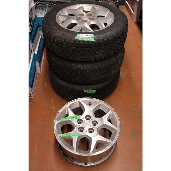 Set of 4 Dodge Car rims 5 bolt pattern - came from 2002-2005 Neon (with tires)