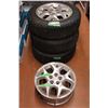 Set of 4 Dodge Car rims 5 bolt pattern - came from 2002-2005 Neon (with tires)