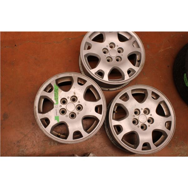 3 Dodge Car rims - 5 bolt pattern - came from 2002-2005 Neon