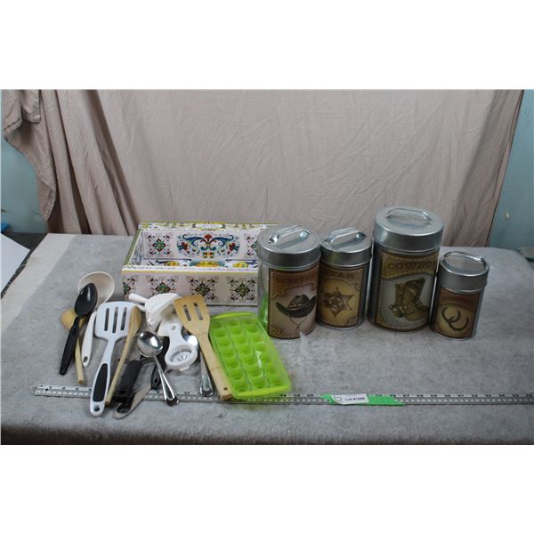 Western Style Food Canisters + misc kitchenware