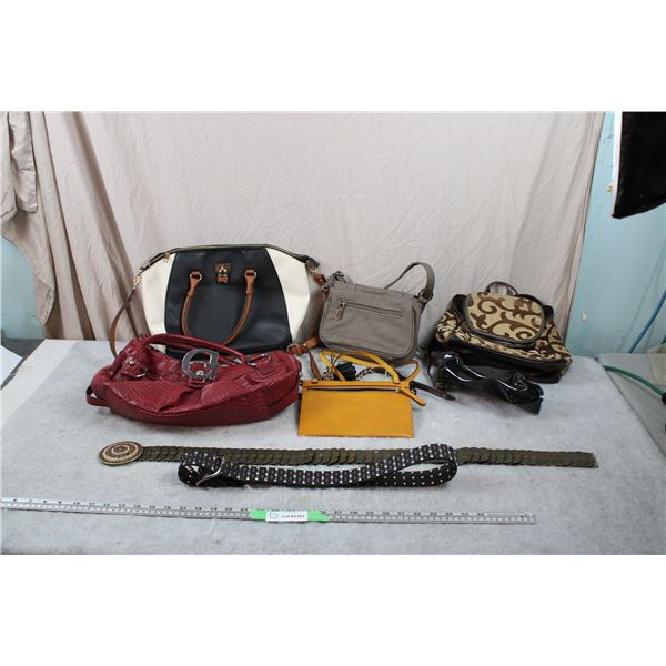 Ladies Purses, handbags + Belts