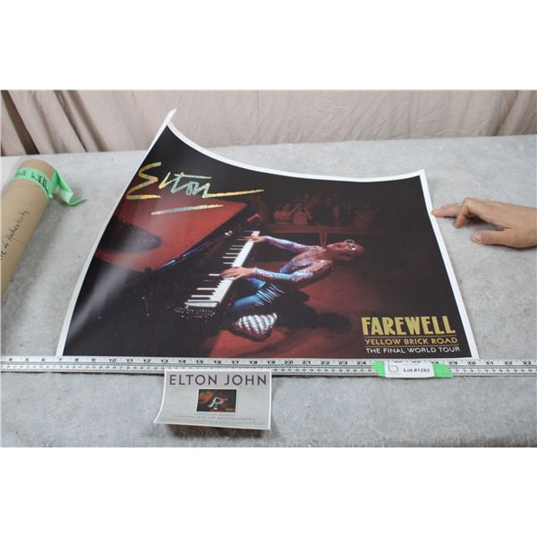 Elton John "Yellow Brick Road" Farewell Tour Print - with certificate