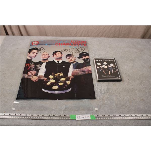 Good Charlotte Signed Pinup (laminated) + DVD set