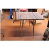 Image 4 : Vintage Drop-Fold down table Woodgrain with Metal Legs - good condition 36" long x 24" wide x 30" H