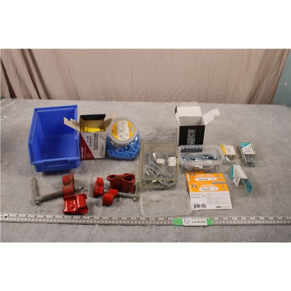 Toggle Bolts, drywall anchors + wood clamps