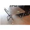 Image 4 : Card Table with 1 Metal Chair 30" x 30"