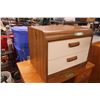Image 2 : 2 Drawer Wooden Storage Cabinet 23" x 18"