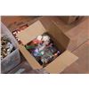 Image 3 : Bin of Christmas Decorations Ribbon Wreath Christmas Related Items