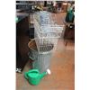 Image 1 : Wire Metal Storage Container With Watering Can and Garbage Can