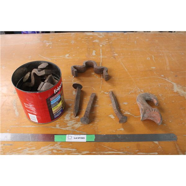 Metal Railway Spikes and Metal Decorative Items