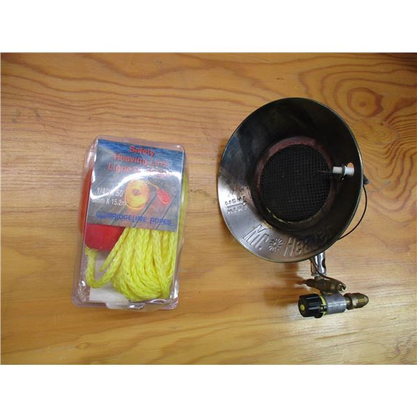 Propane Tank Heater and Marine Safety Heave Line