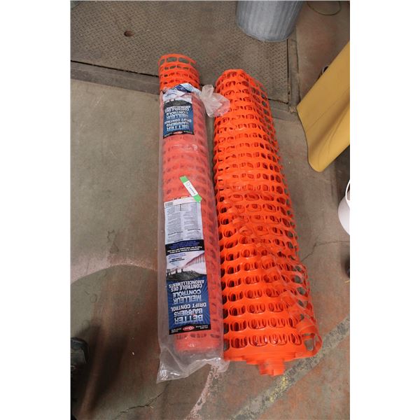 (2) Rolls of Snow Fencing