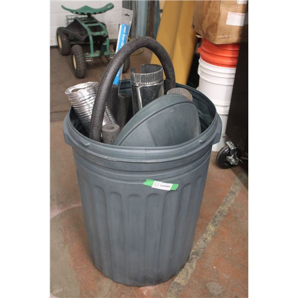 Garbage Can with Insulation Aluminum Pipe Fittings