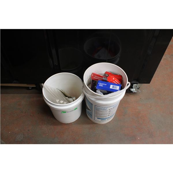 Pail of Plumbing Related Fittings Various
