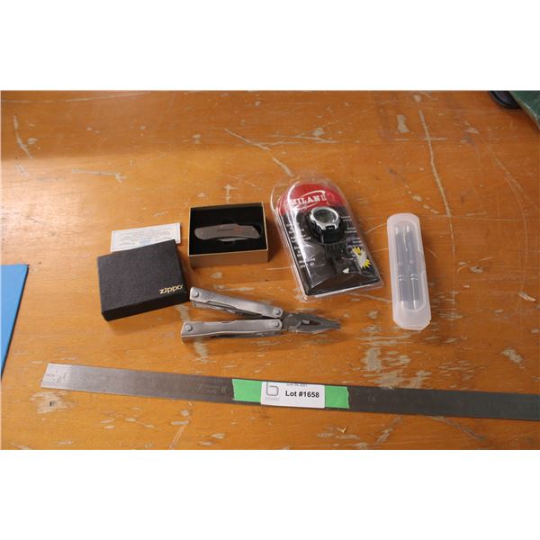 (2X THE MONEY) Zippo Pason Knife Milan Watch Multi Tool