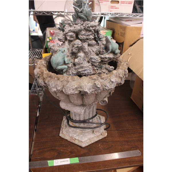 Frog Water Fountain Stands 25" High