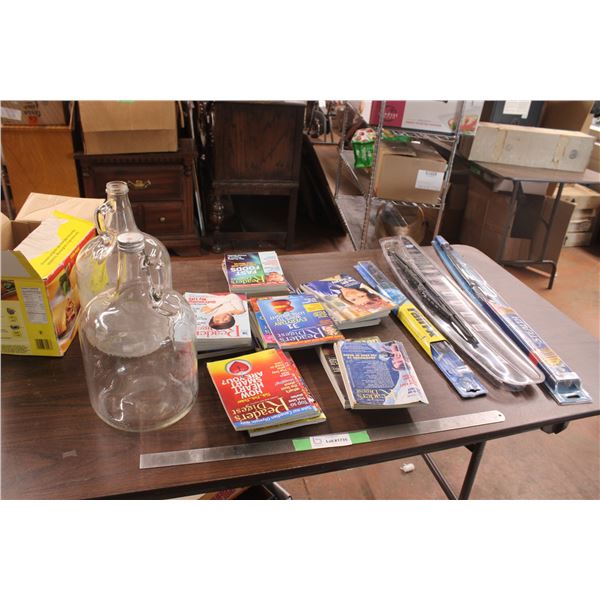 Mixed Lot Wiper Blades Readers Digest Glass Jugs