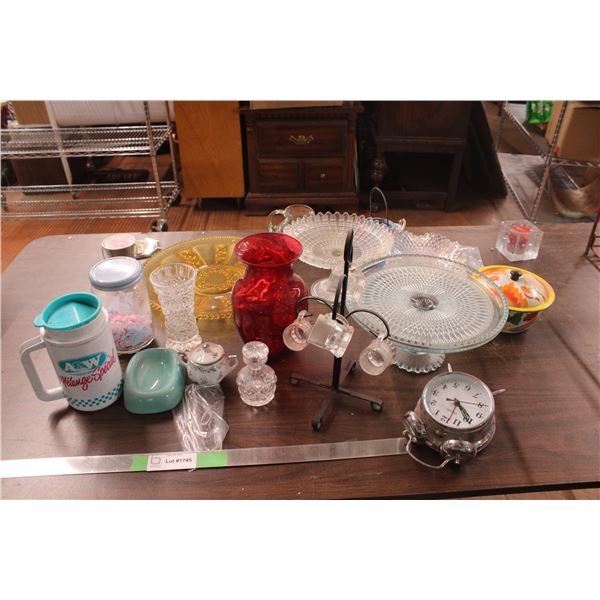 Mixed Lot of Glassware and Misc Items