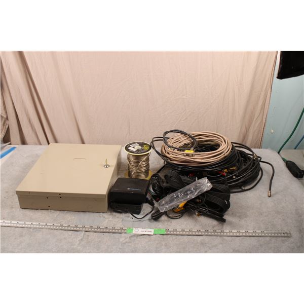 Security Box + Misc speaker wire + Cables