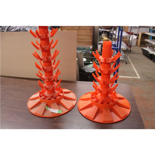 2 Orange Standing Hanging Organizers