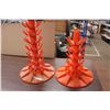 2 Orange Standing Hanging Organizers