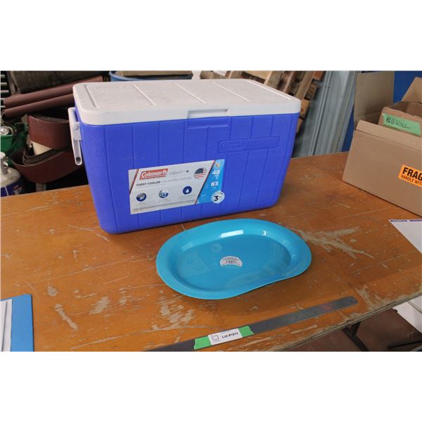 Coleman Cooler with Plastic Tray