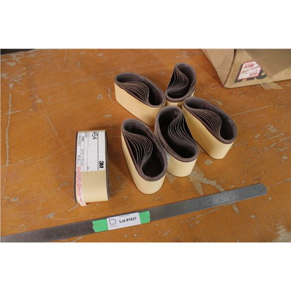 3M 454 P280 2 3/4" x 15.5" Sanding Belts (6 belts)
