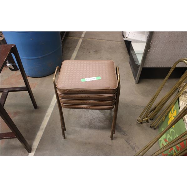 4 Stacking Chairs (Brown)