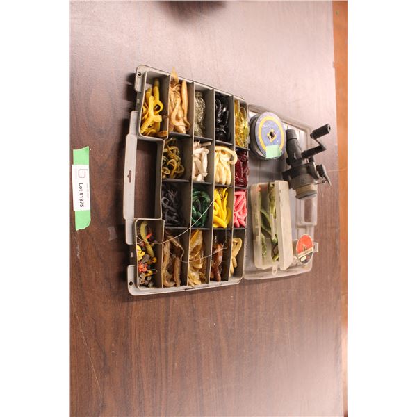 Fishing Line Reel Tackle Box with Contents